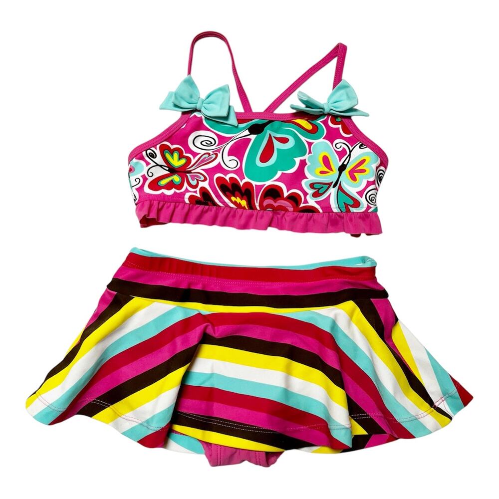 Hanna Andersson Mixed Print Swim Suit Size 6/7